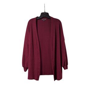 Gyft Maroon Soft Long Sleeve Open Cardigan Sweater Sz M